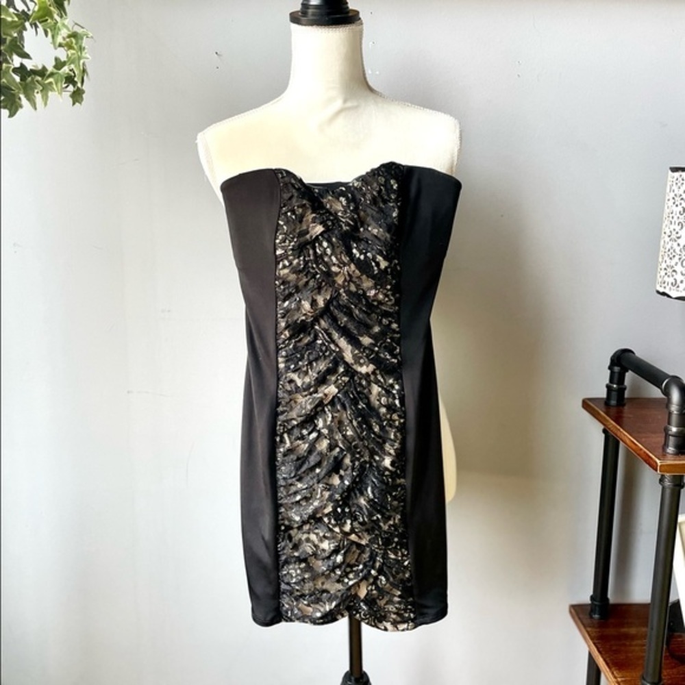XOXO Black and Silver Mini Dress